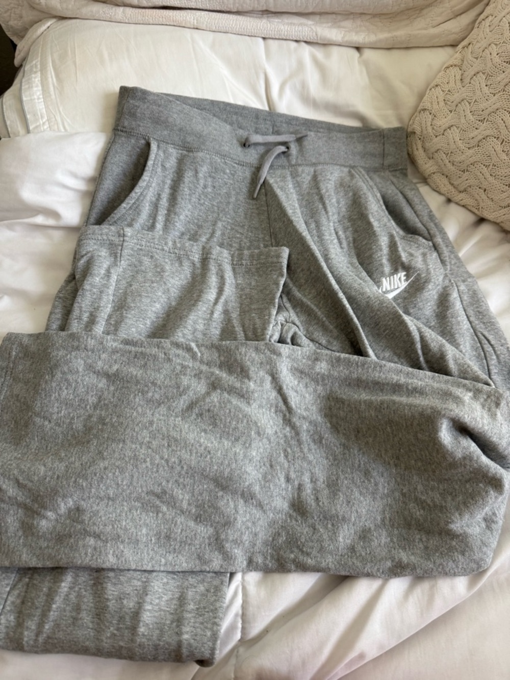 Nike FLARE Gray Fleece Jogger Pants